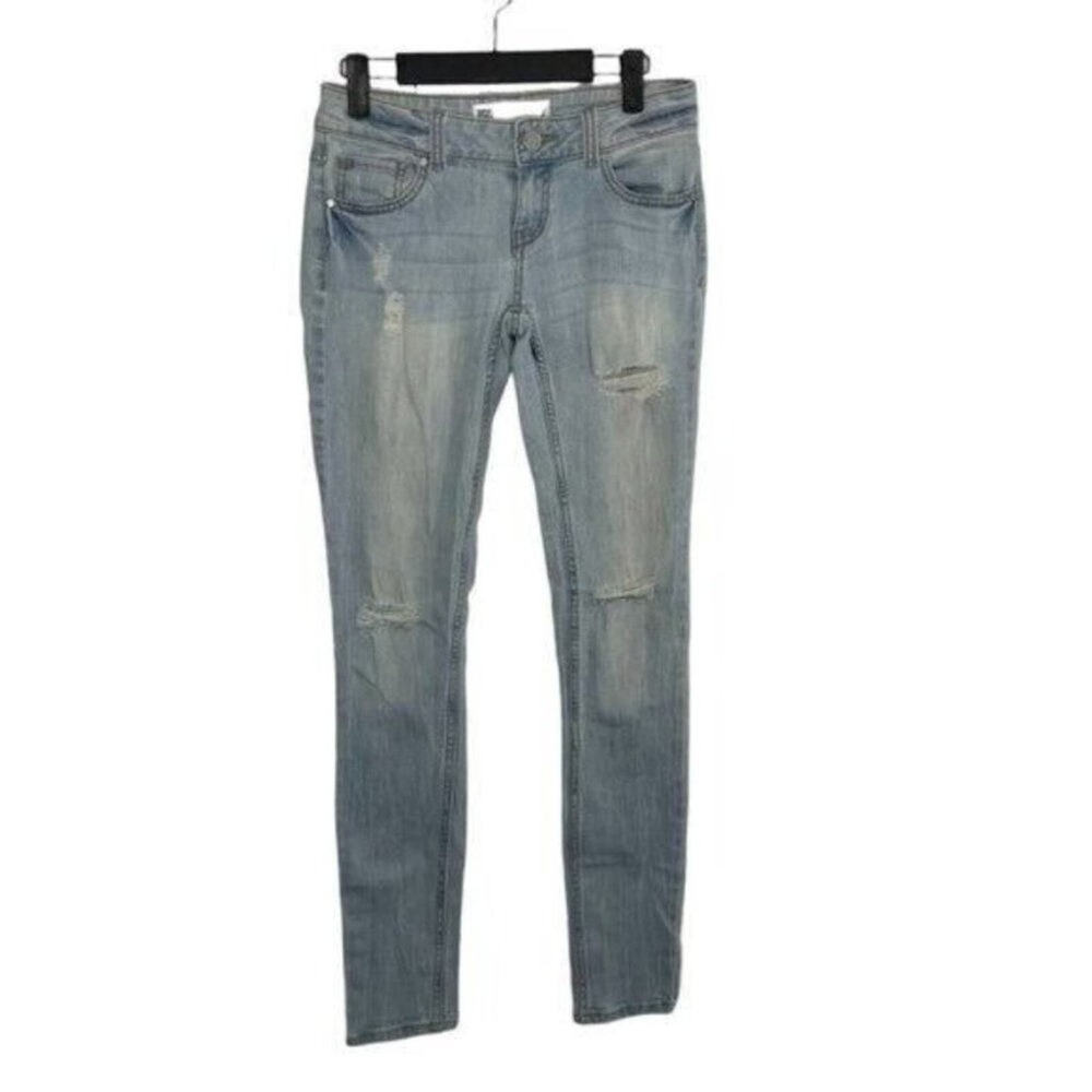 RSQ Ibiza Skinny Jeans Light Wash Distressed Ripped Denim Womens Size 3